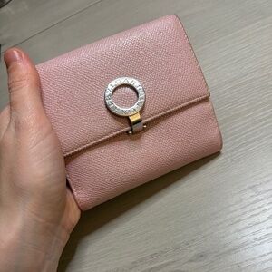 Vintage Bvlgari Pink Leather‎ Compact Wallet